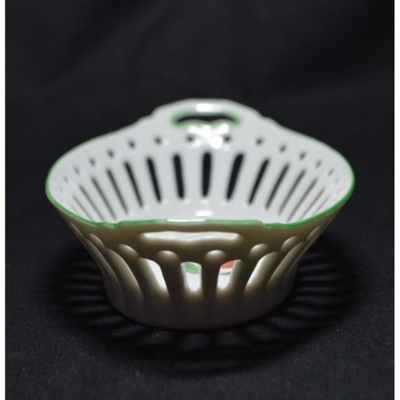 Bergdorf Goodman Porcelain Trinket Dish Hand Painted Cherry Themed With Gift Box - Picture 5 of 12